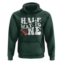 Half Way To One Hoodie 1/2 Birthday Baby Boy Football - Wonder Print Shop