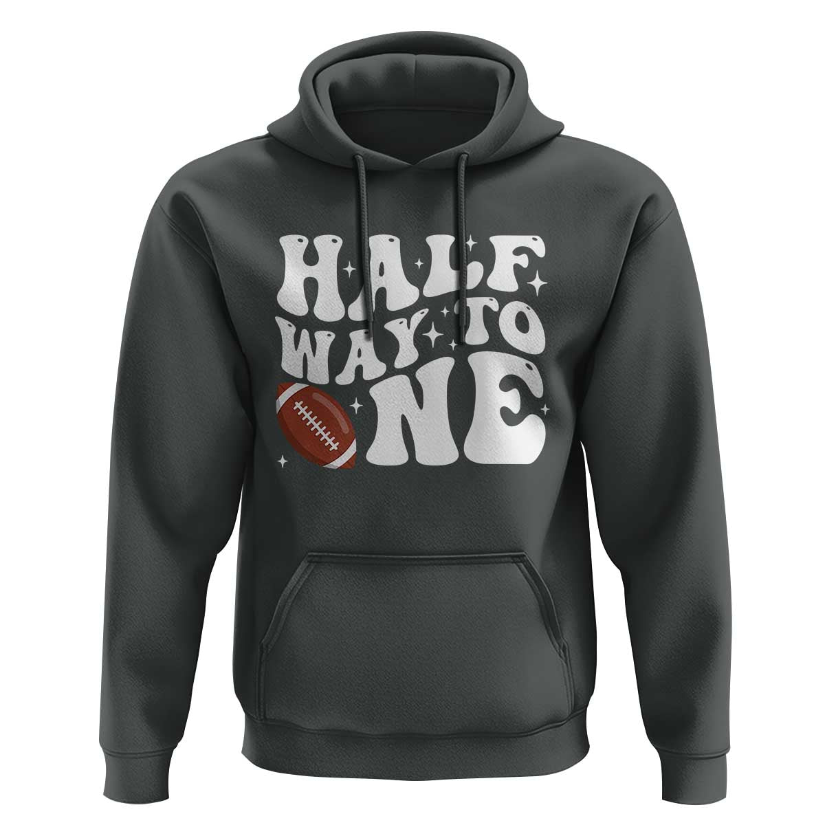 Half Way To One Hoodie 1/2 Birthday Baby Boy Football - Wonder Print Shop