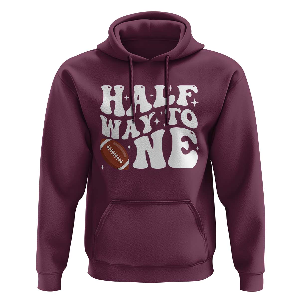 Half Way To One Hoodie 1/2 Birthday Baby Boy Football - Wonder Print Shop