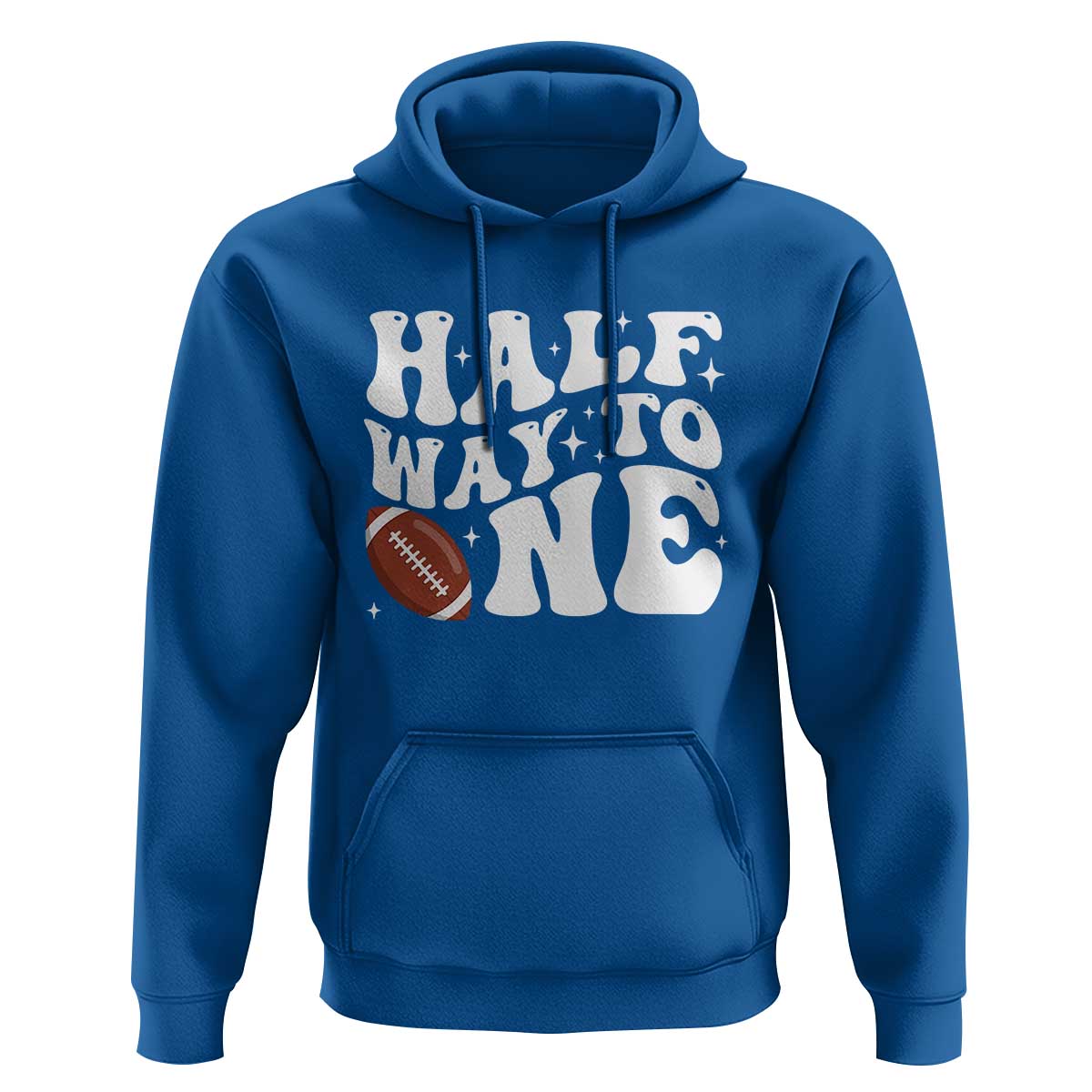 Half Way To One Hoodie 1/2 Birthday Baby Boy Football - Wonder Print Shop