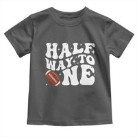 Half Way To One Toddler T Shirt 1/2 Birthday Baby Boy Football - Wonder Print Shop