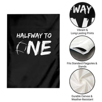 HalfWay To One Garden Flag Baby Boy 1/2 Birthday Outfits Football - Wonder Print Shop