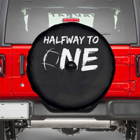 HalfWay To One Spare Tire Cover Baby Boy 1/2 Birthday Outfits Football - Wonder Print Shop