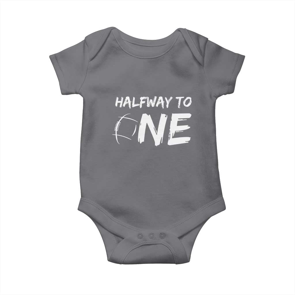 HalfWay To One Baby Onesie Baby Boy 1/2 Birthday Outfits Football - Wonder Print Shop
