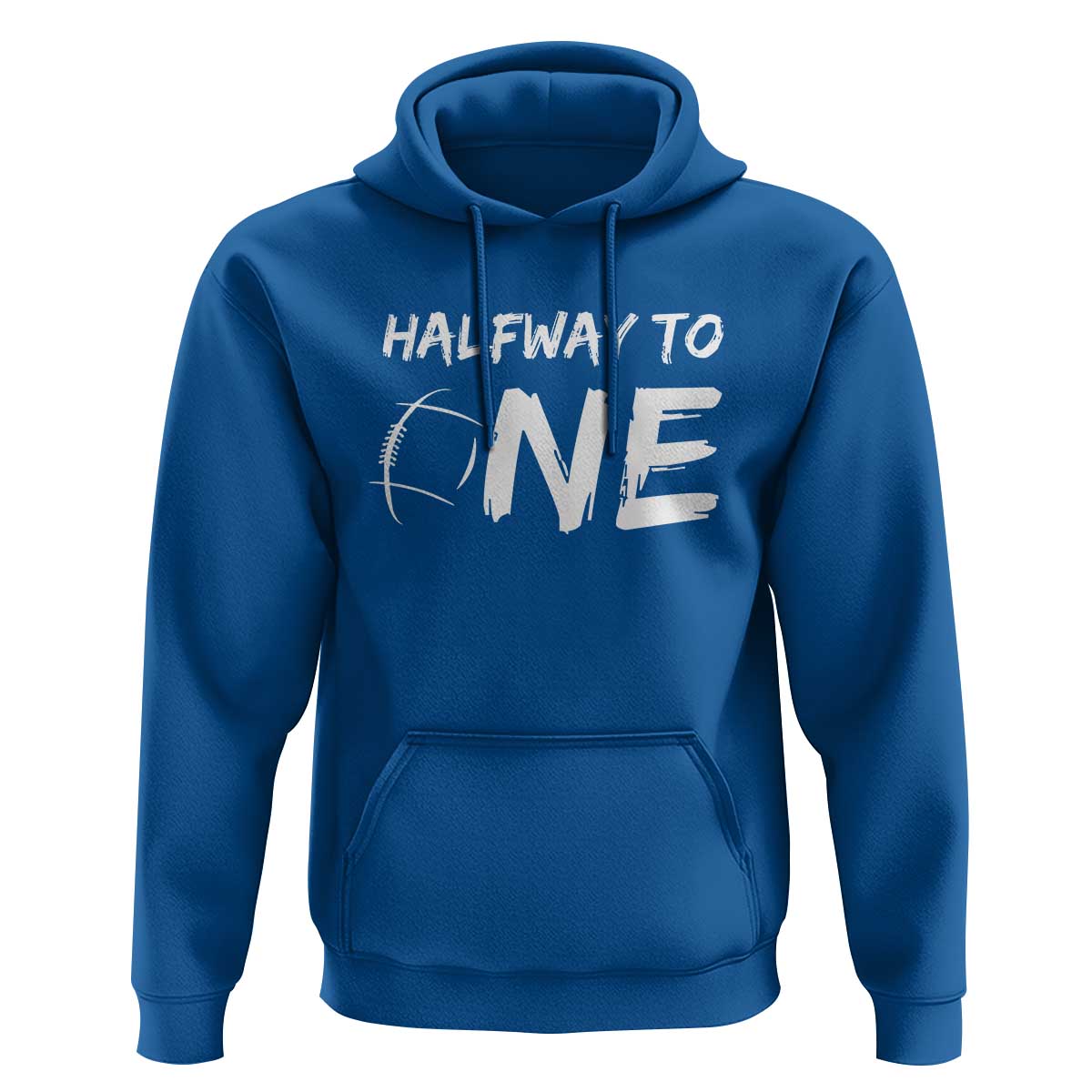 HalfWay To One Hoodie Baby Boy 1/2 Birthday Outfits Football - Wonder Print Shop
