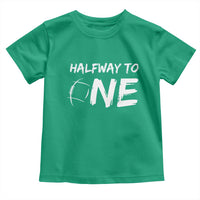 HalfWay To One Toddler T Shirt Baby Boy 1/2 Birthday Outfits Football - Wonder Print Shop