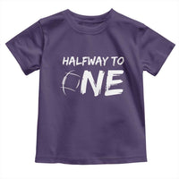 HalfWay To One Toddler T Shirt Baby Boy 1/2 Birthday Outfits Football - Wonder Print Shop