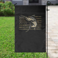 Fishing Camouflage US Flag Garden Flag Swordfish Fish Fisherman Camo - Wonder Print Shop