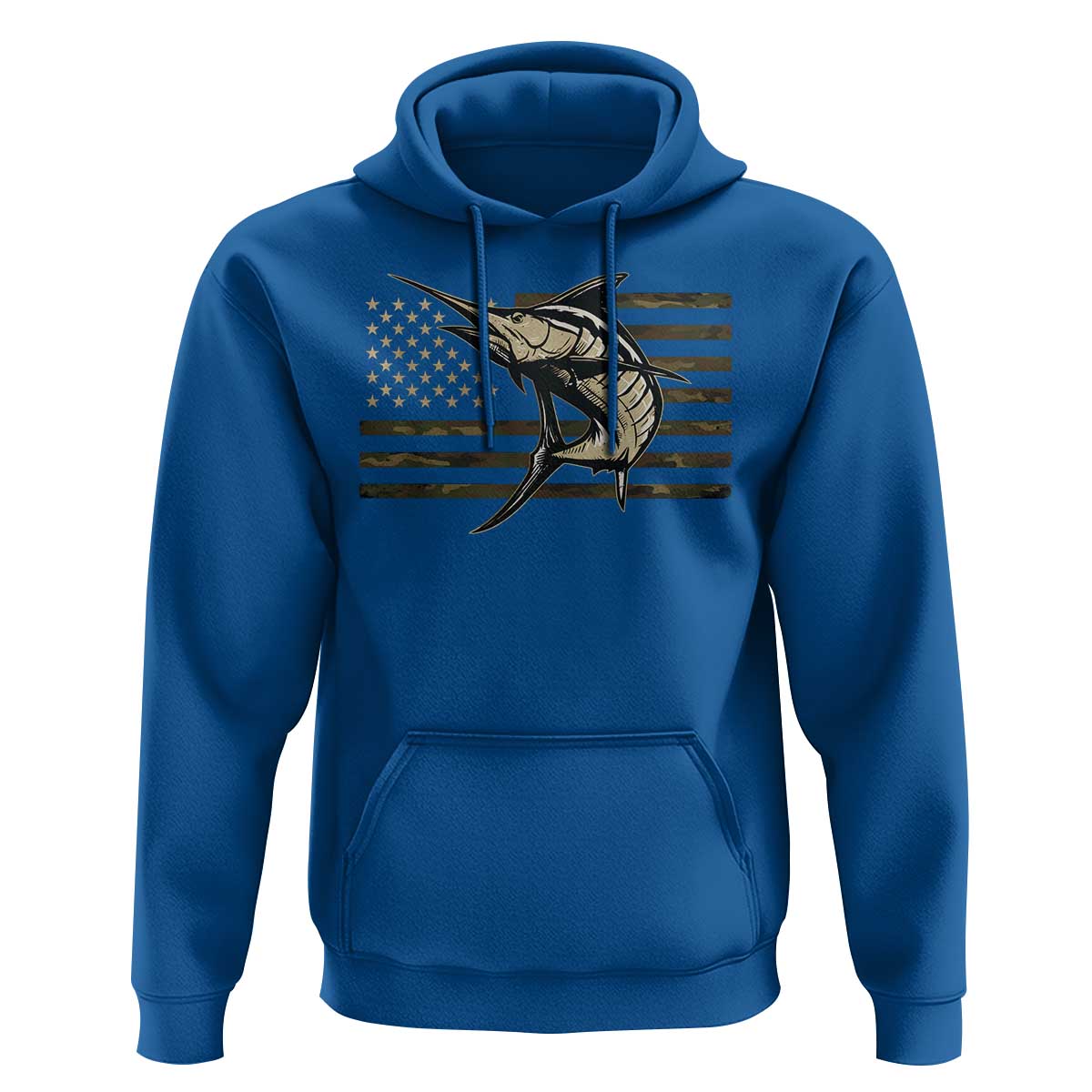 Fishing Camouflage US Flag Hoodie Swordfish Fish Fisherman Camo - Wonder Print Shop
