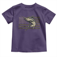 Fishing Camouflage US Flag Toddler T Shirt Swordfish Fish Fisherman Camo - Wonder Print Shop
