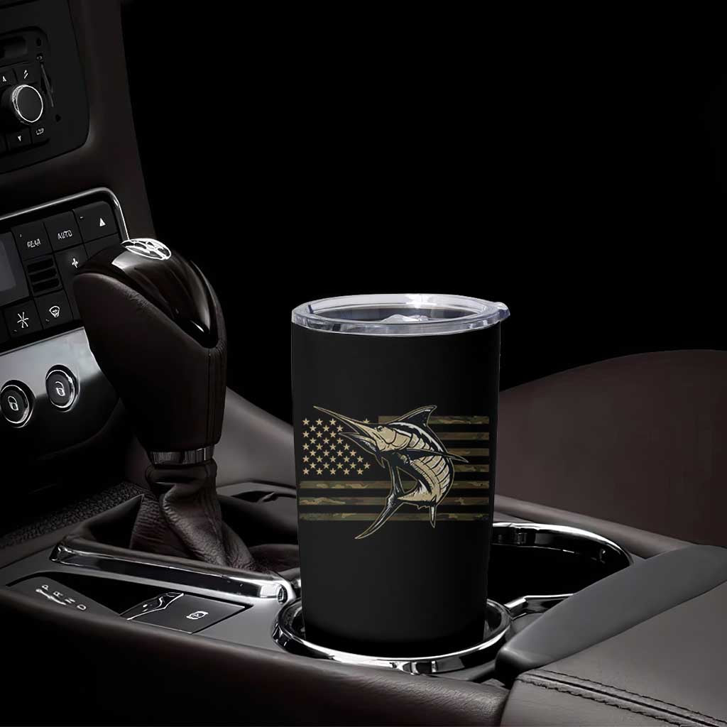 Fishing Camouflage US Flag Tumbler Cup Swordfish Fish Fisherman Camo - Wonder Print Shop