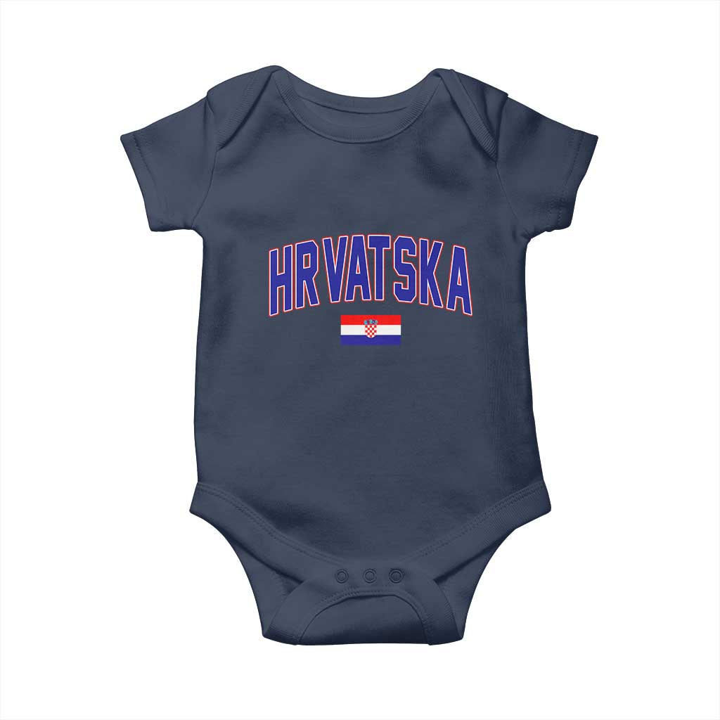Hrvatska Flag Baby Onesie Croatia Vintage Zagreb Croatian Jersey Retro