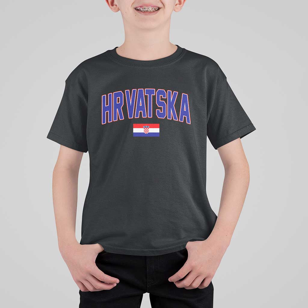 Hrvatska Flag T Shirt For Kid Croatia Vintage Zagreb Croatian Jersey Retro