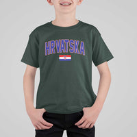 Hrvatska Flag T Shirt For Kid Croatia Vintage Zagreb Croatian Jersey Retro
