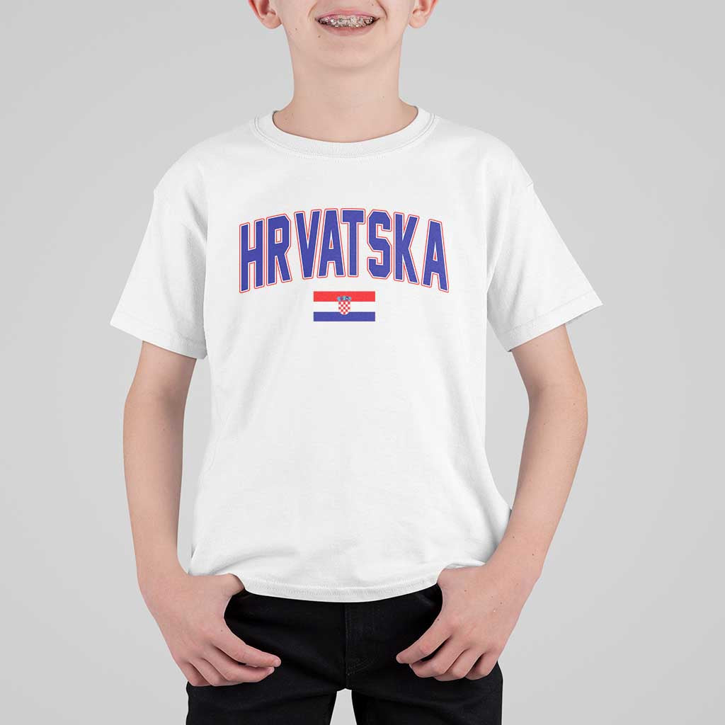 Hrvatska Flag T Shirt For Kid Croatia Vintage Zagreb Croatian Jersey Retro
