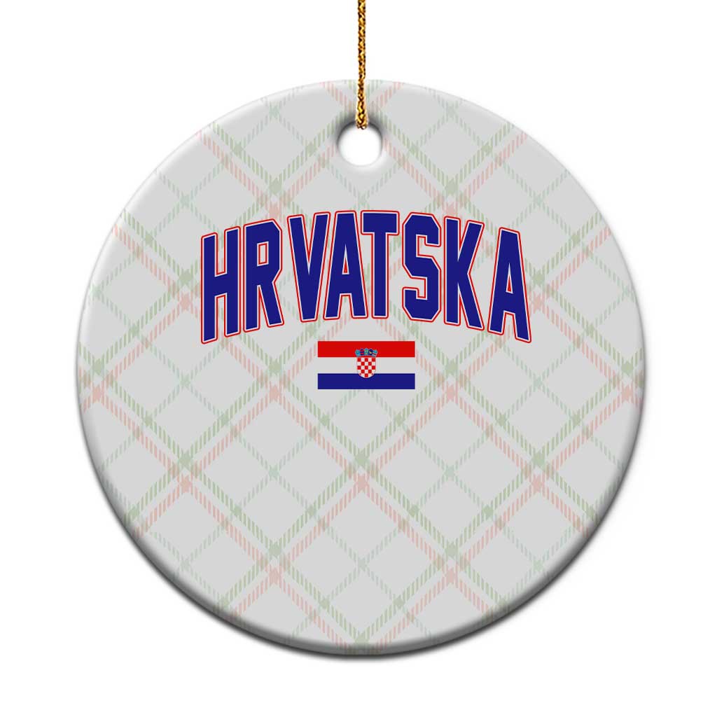 Hrvatska Flag Ceramic Ornament Croatia Vintage Zagreb Croatian Jersey Retro