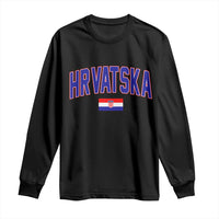 Hrvatska Flag Long Sleeve Shirt Croatia Vintage Zagreb Croatian Jersey Retro