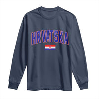 Hrvatska Flag Long Sleeve Shirt Croatia Vintage Zagreb Croatian Jersey Retro