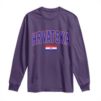 Hrvatska Flag Long Sleeve Shirt Croatia Vintage Zagreb Croatian Jersey Retro