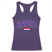 Hrvatska Flag Racerback Tank Top Croatia Vintage Zagreb Croatian Jersey Retro
