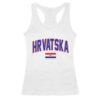 Hrvatska Flag Racerback Tank Top Croatia Vintage Zagreb Croatian Jersey Retro
