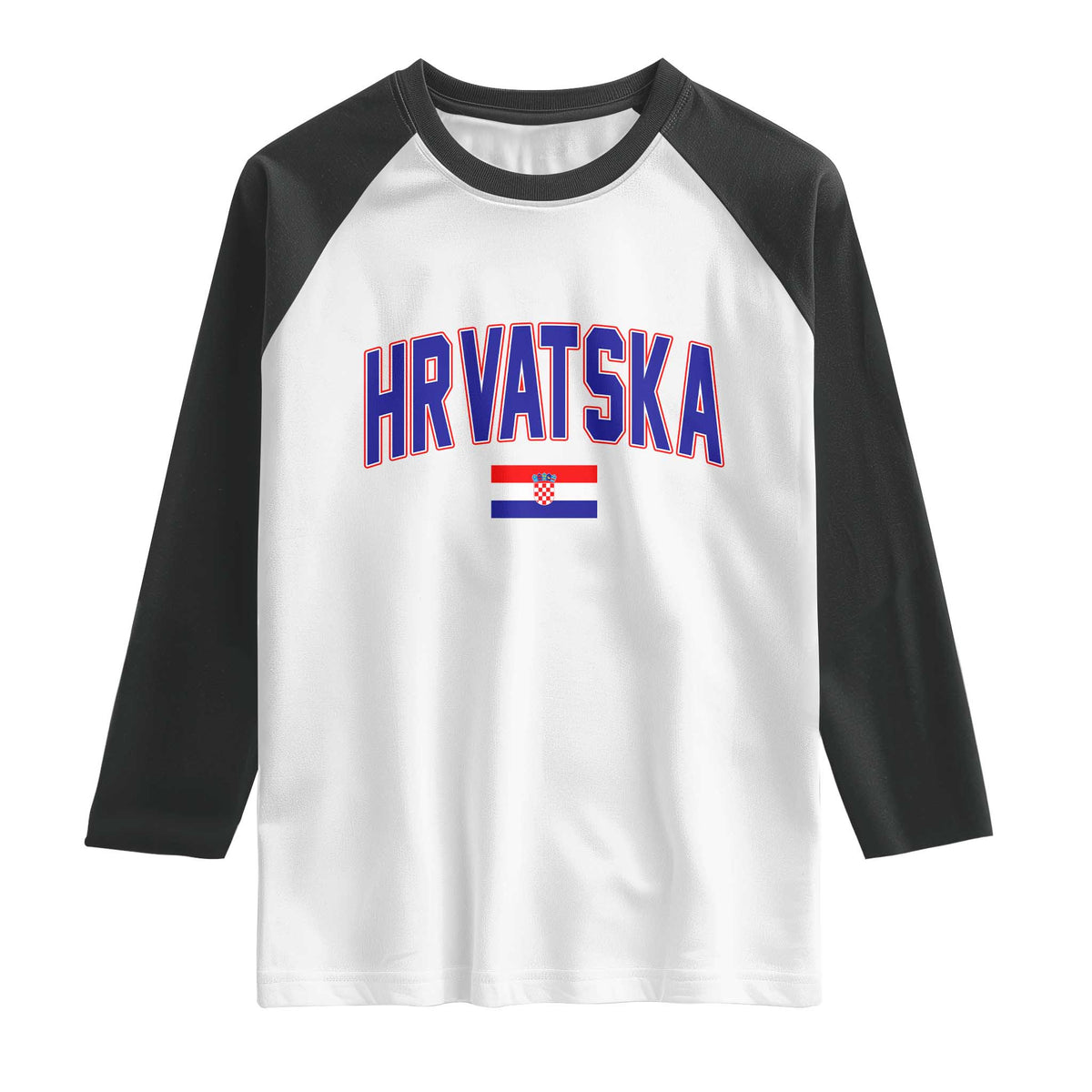 Hrvatska Flag Raglan Shirt Croatia Vintage Zagreb Croatian Jersey Retro