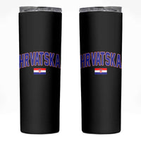 Hrvatska Flag Skinny Tumbler Croatia Vintage Zagreb Croatian Jersey Retro