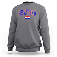 Hrvatska Flag Sweatshirt Croatia Vintage Zagreb Croatian Jersey Retro