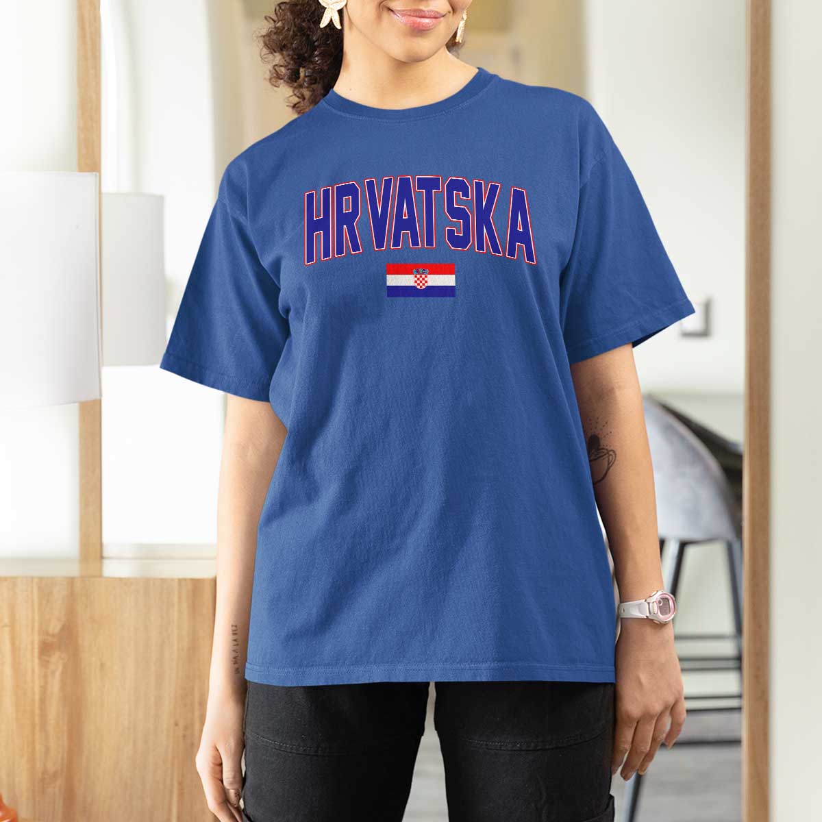Hrvatska Flag T Shirt For Women Croatia Vintage Zagreb Croatian Jersey Retro