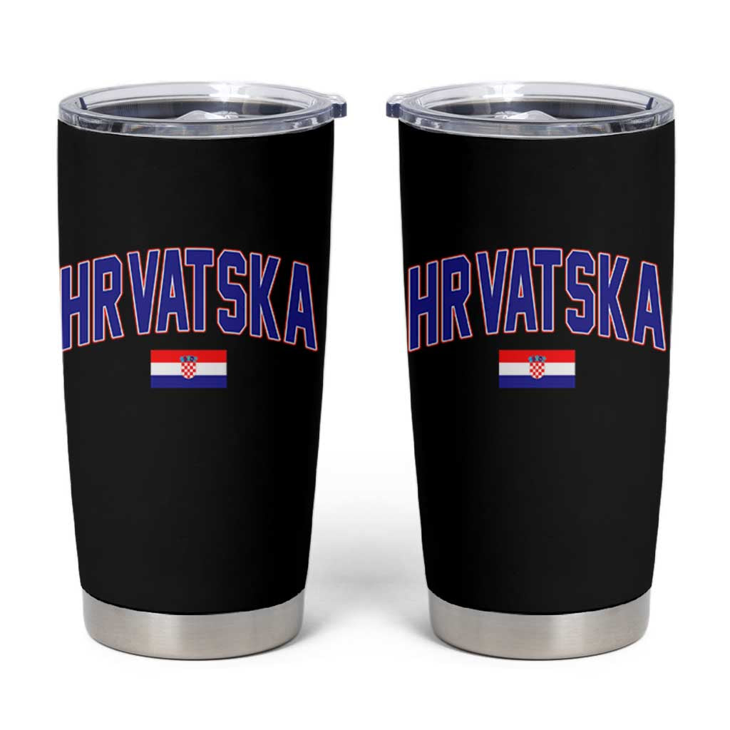 Hrvatska Flag Tumbler Cup Croatia Vintage Zagreb Croatian Jersey Retro