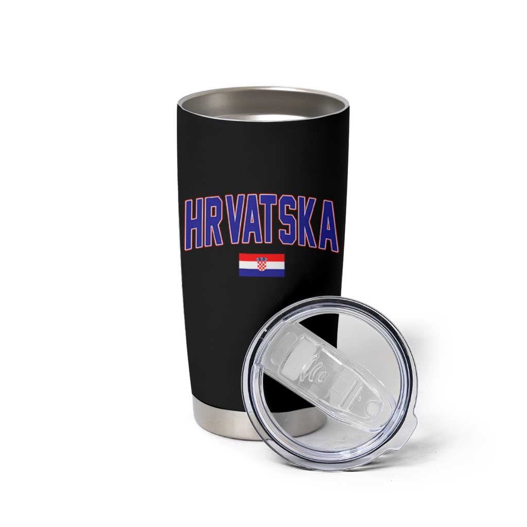 Hrvatska Flag Tumbler Cup Croatia Vintage Zagreb Croatian Jersey Retro