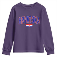 Hrvatska Flag Youth Sweatshirt Croatia Vintage Zagreb Croatian Jersey Retro