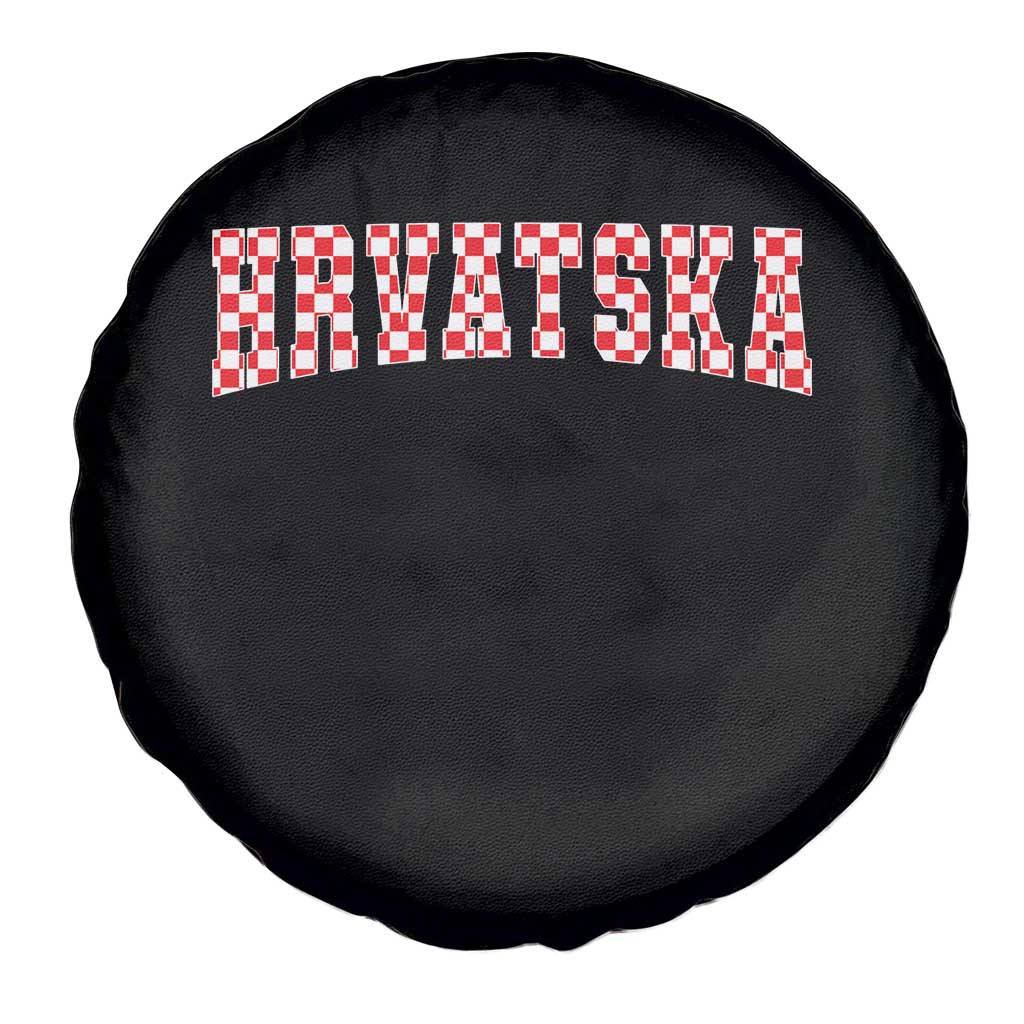 Vintage Hrvatska Spare Tire Cover Retro Varsity Croatia Zagreb Croatian Flag