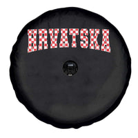 Vintage Hrvatska Spare Tire Cover Retro Varsity Croatia Zagreb Croatian Flag