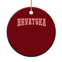 Vintage Hrvatska Ceramic Ornament Retro Varsity Croatia Zagreb Croatian Flag