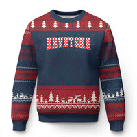 Vintage Hrvatska Ugly Christmas Sweater Retro Varsity Croatia Zagreb Croatian Flag