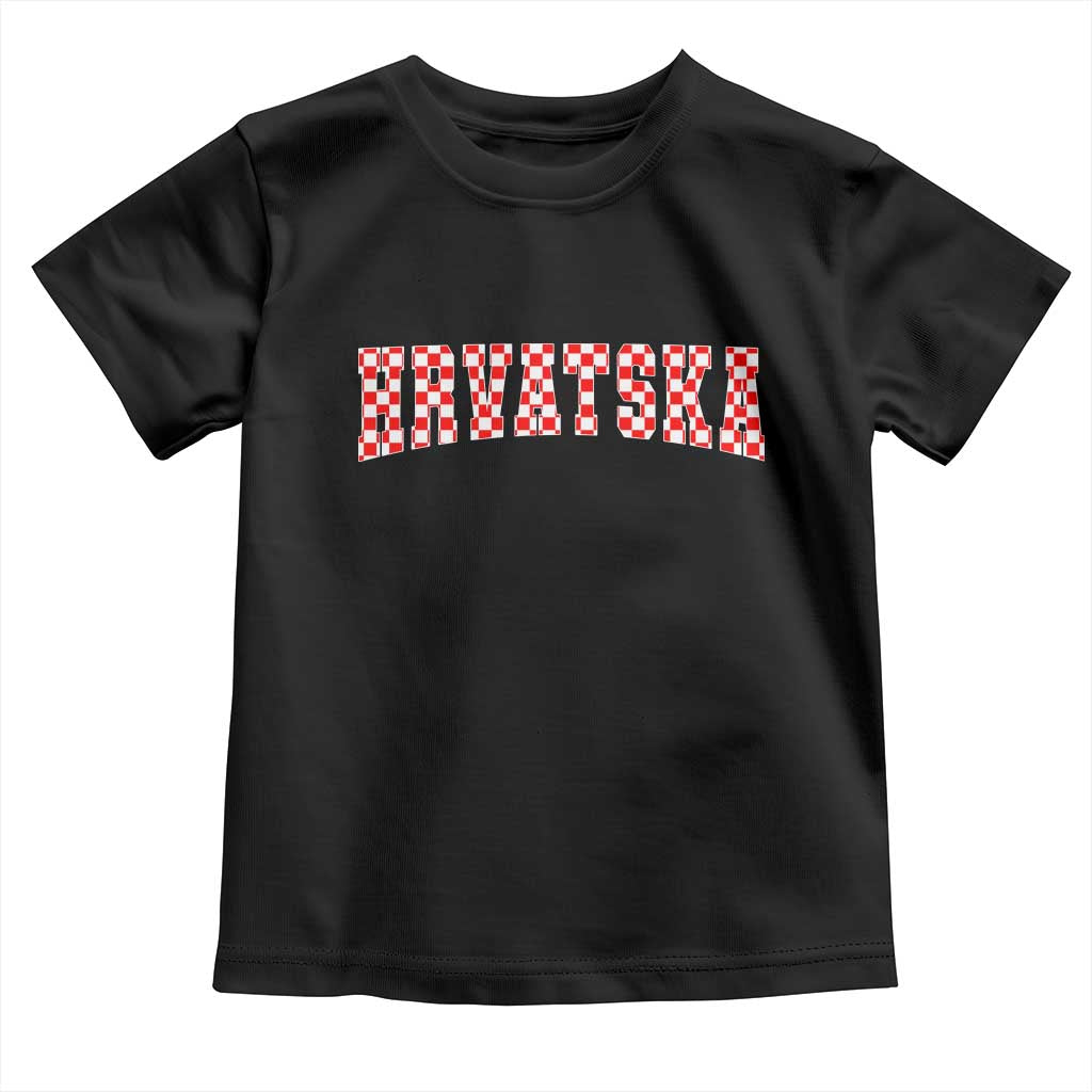 Vintage Hrvatska Toddler T Shirt Retro Varsity Croatia Zagreb Croatian Flag