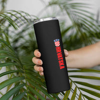 Hrvatska Skinny Tumbler Vintage Croatia Zagreb Croatian