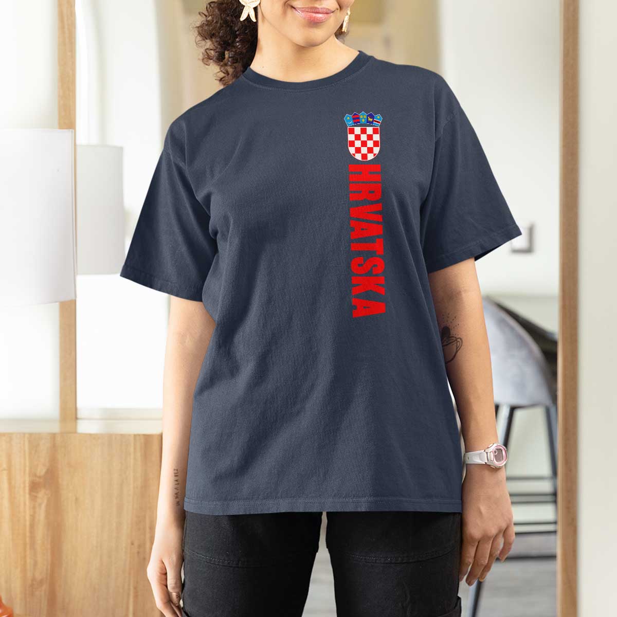 Hrvatska T Shirt For Women Vintage Croatia Zagreb Croatian