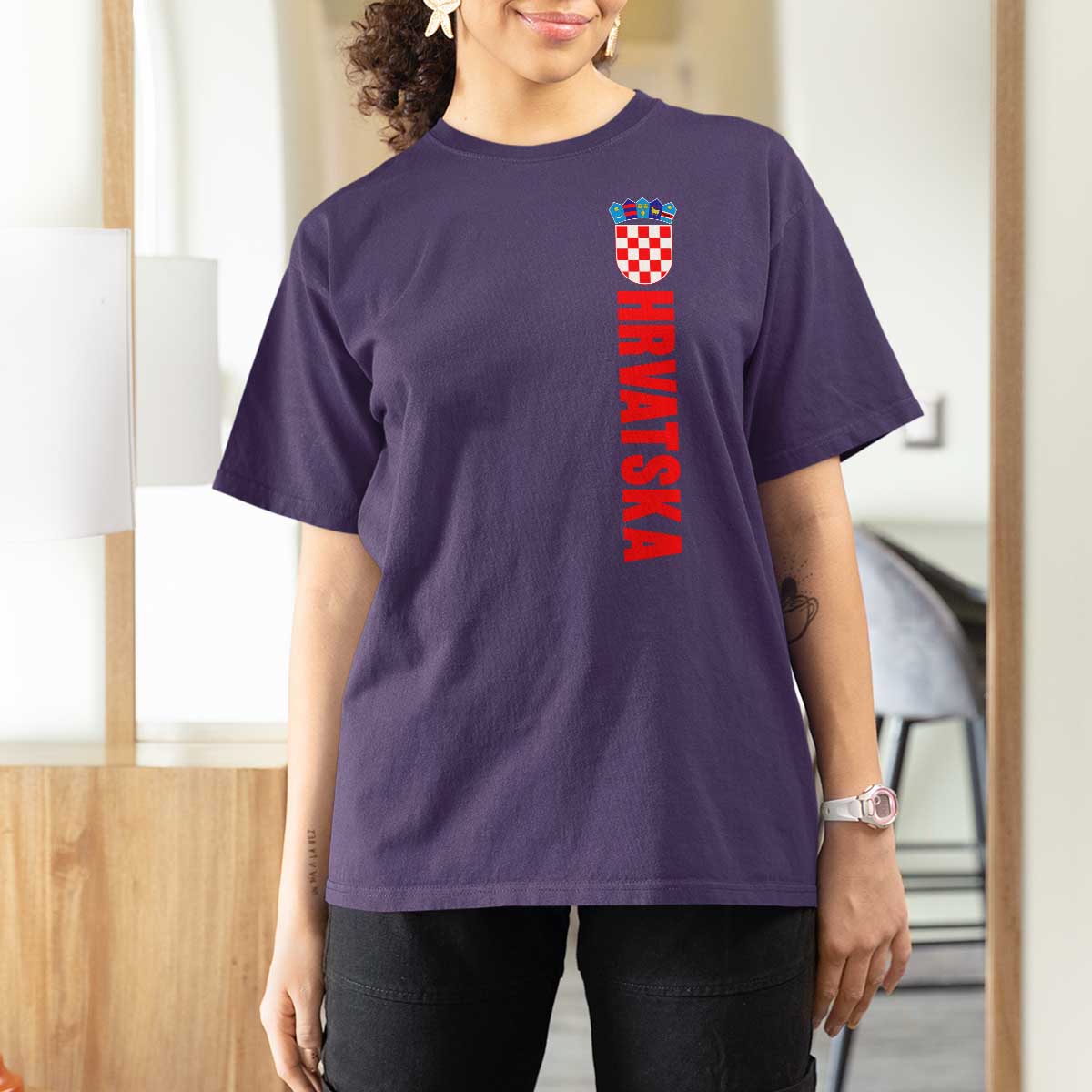 Hrvatska T Shirt For Women Vintage Croatia Zagreb Croatian