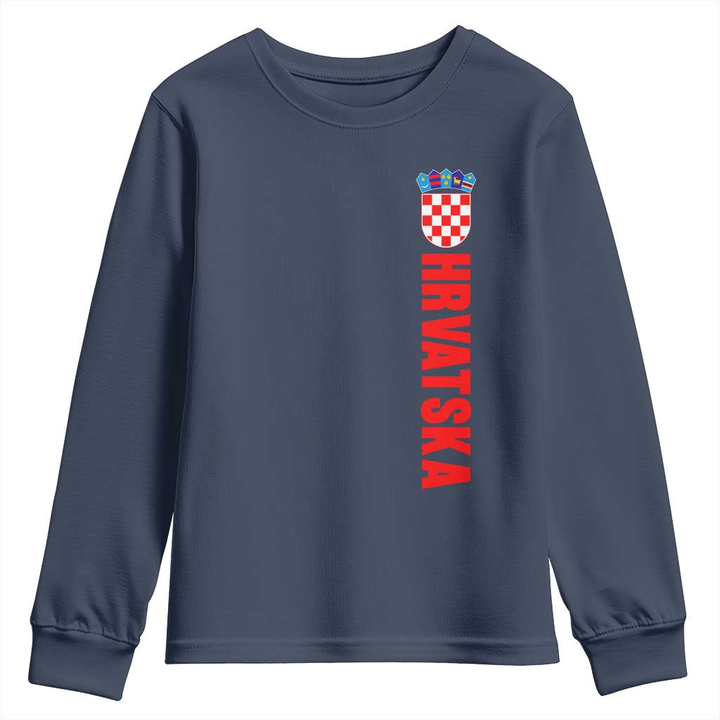 Hrvatska Youth Sweatshirt Vintage Croatia Zagreb Croatian