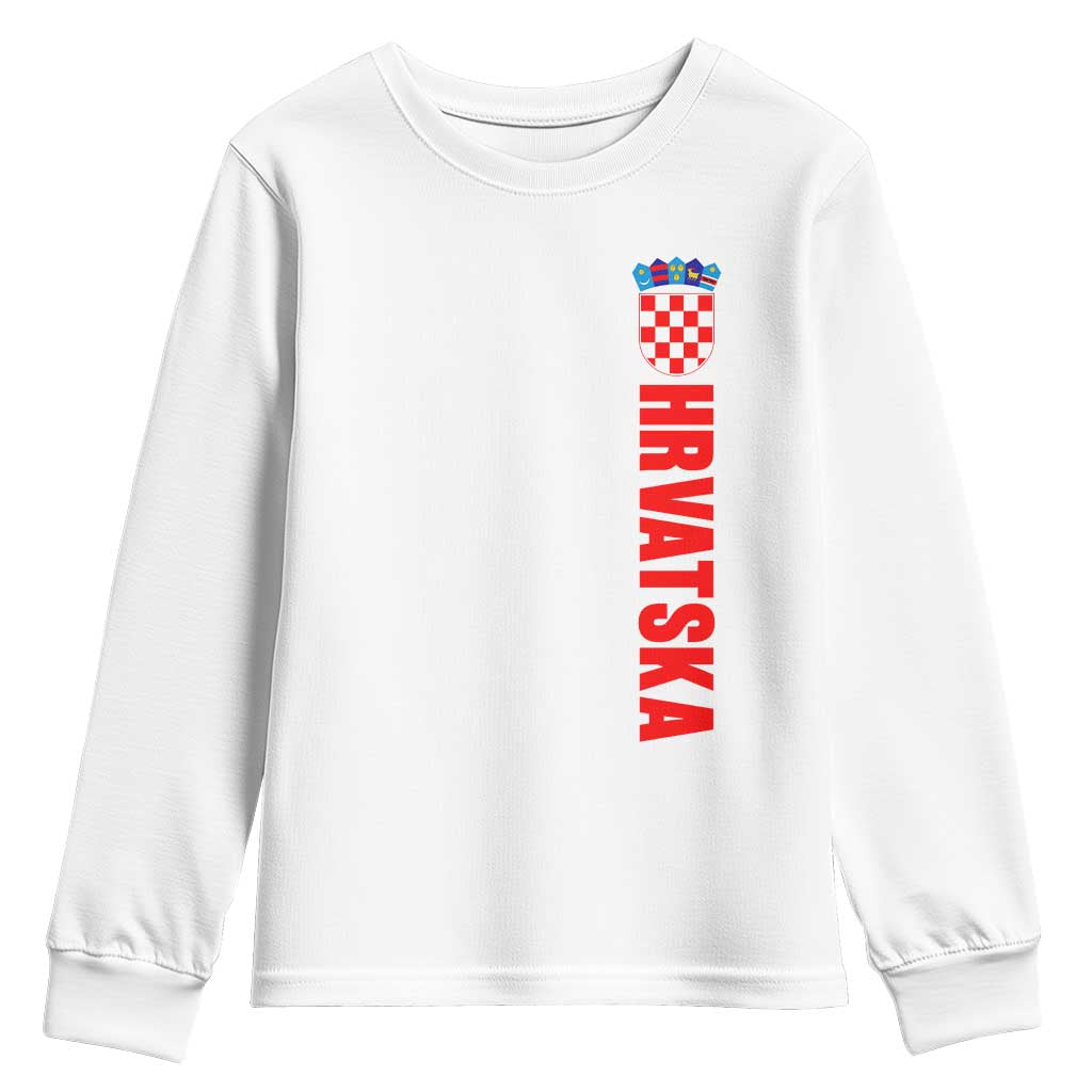 Hrvatska Youth Sweatshirt Vintage Croatia Zagreb Croatian