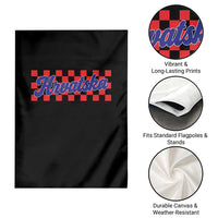 Hrvatska Garden Flag Checkered Retro Croatia Zagreb Croatian