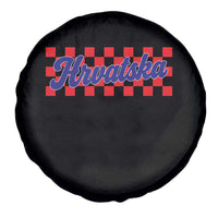 Hrvatska Spare Tire Cover Checkered Retro Croatia Zagreb Croatian