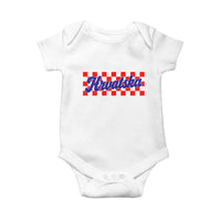 Hrvatska Baby Onesie Checkered Retro Croatia Zagreb Croatian