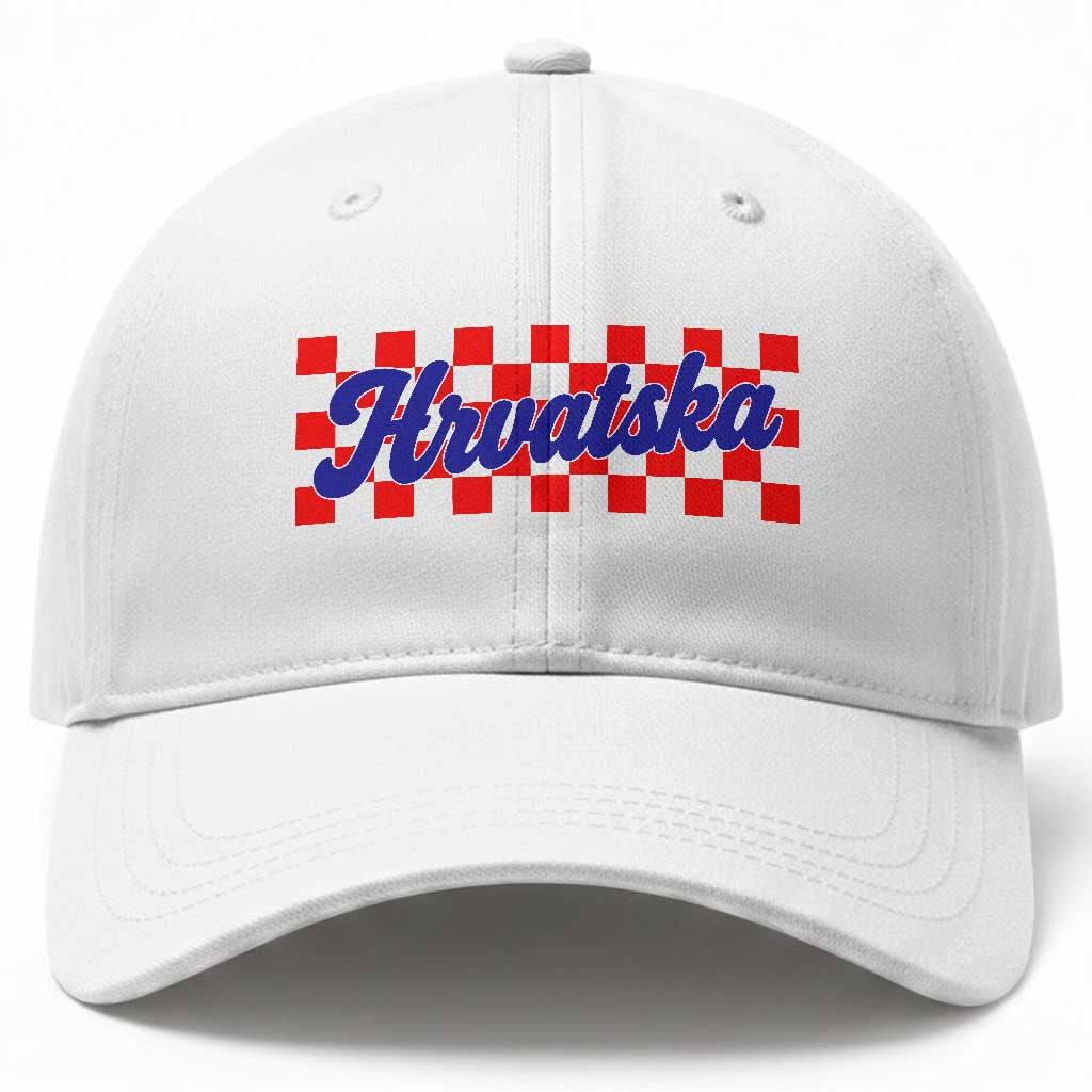 Hrvatska Baseball Cap Checkered Retro Croatia Zagreb Croatian