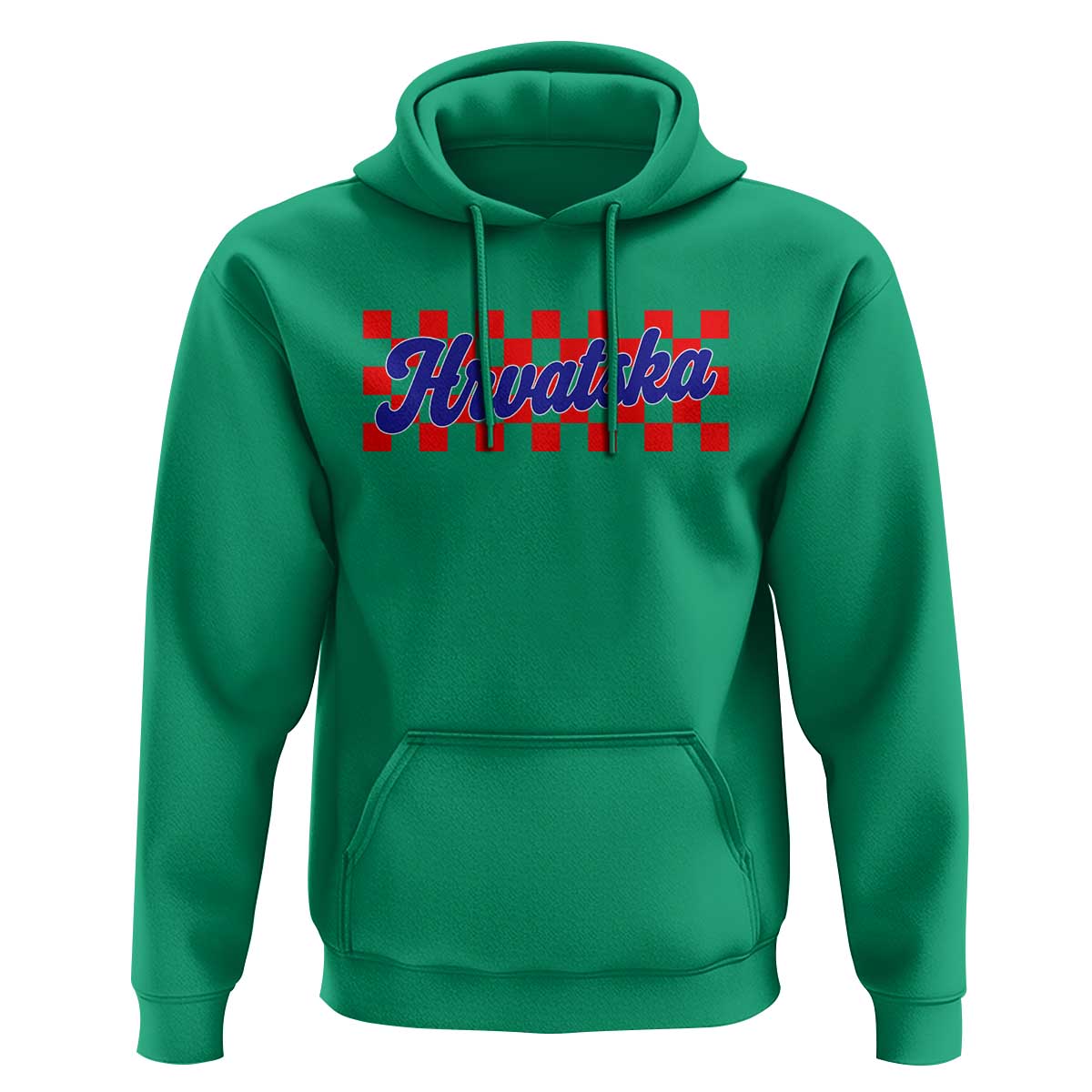 Hrvatska Hoodie Checkered Retro Croatia Zagreb Croatian