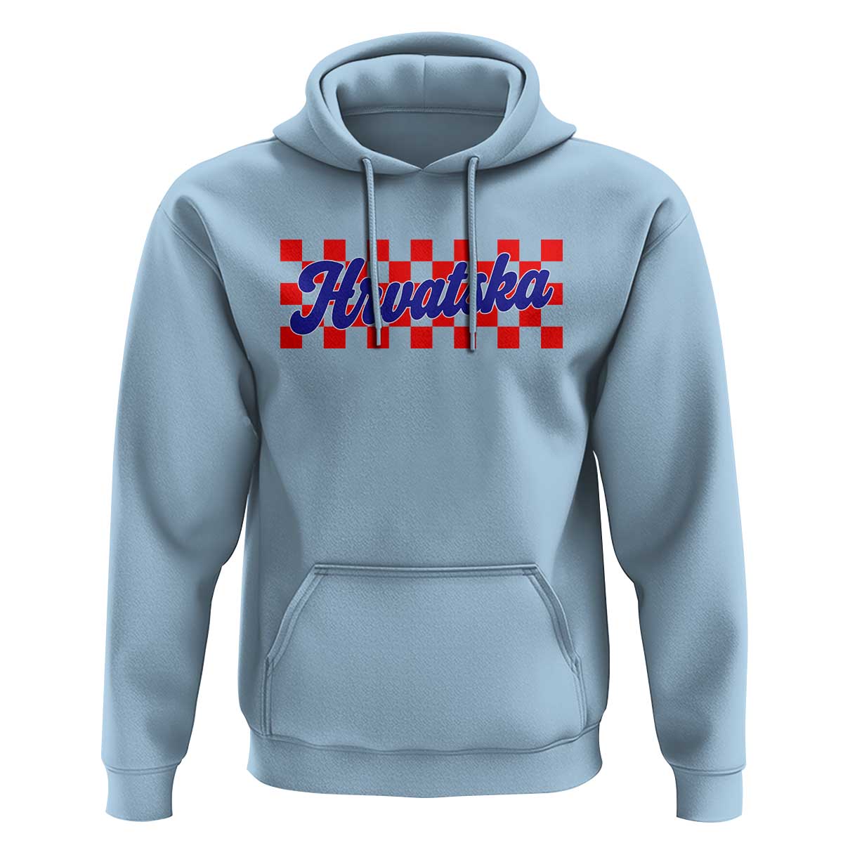 Hrvatska Hoodie Checkered Retro Croatia Zagreb Croatian