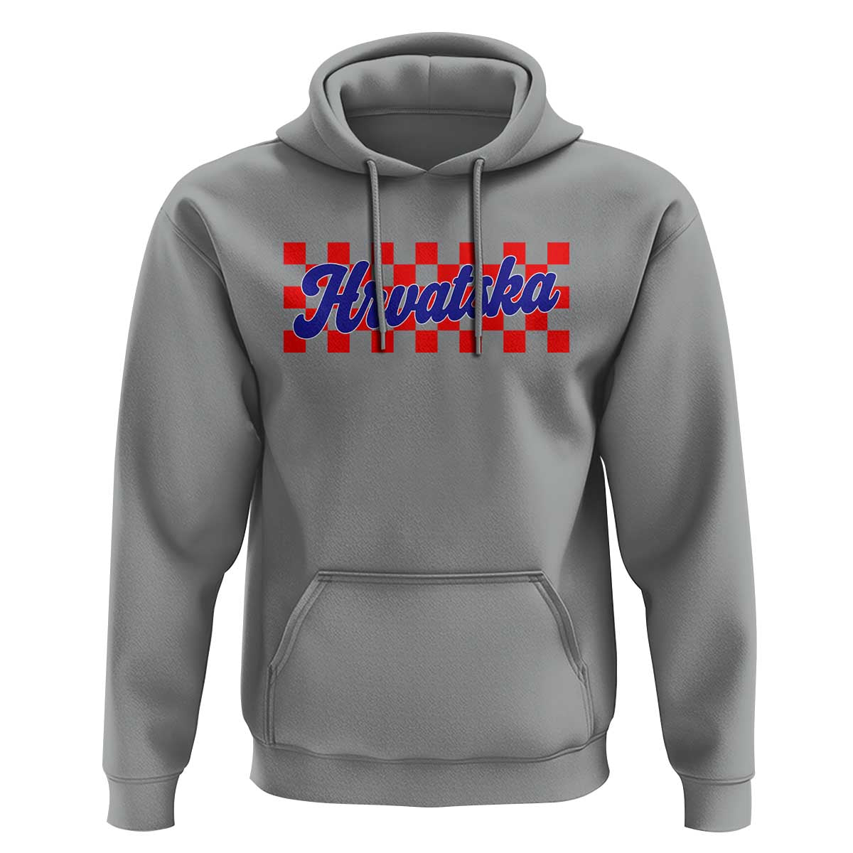 Hrvatska Hoodie Checkered Retro Croatia Zagreb Croatian