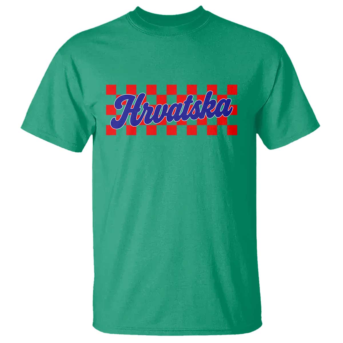 Hrvatska T Shirt Checkered Retro Croatia Zagreb Croatian